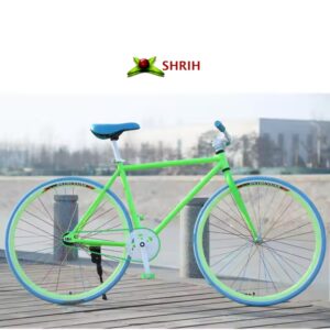 Stylish Green 700C Aluminum Alloy Single-Speed Track Fixie Bike for Racing & Commuting